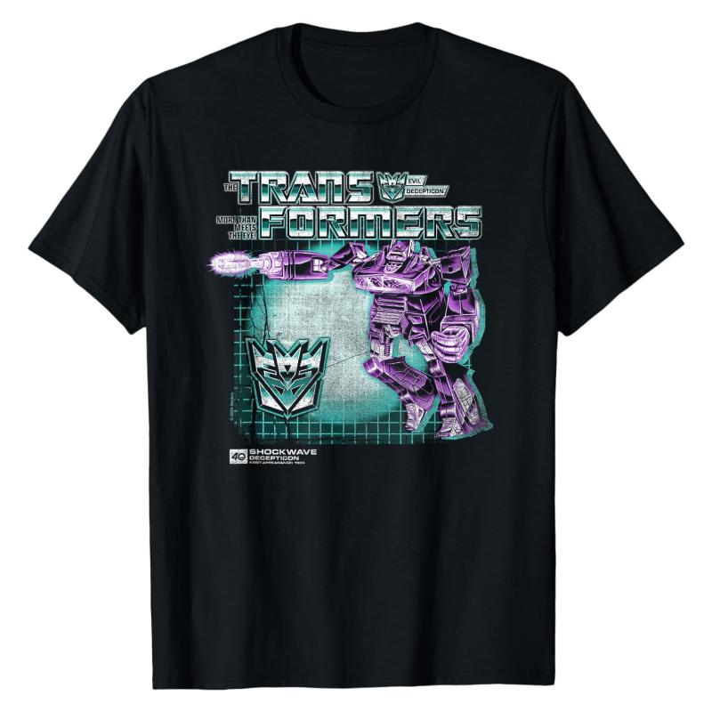 

Shockwave Decepticon Transformers TShirt Classic Villain Robot Graphic Print Crew Neck 100 Cotton Trendy Casual Street Tops M