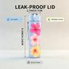 1PC Plumeria Flower Illustration 750ml Color Plastic Sports Water Bottle Leakproof Flip Straw Lid Suitable for Sports Office Home Use