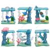 6Pcslots  Anime Figure Set Elf Ball Eevee Teacup Garden Succulent Plants Action Model Perfume Bottle Doll Toy Kids Gifts