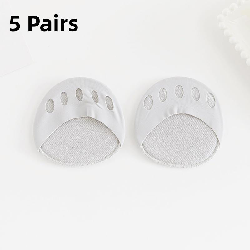 Five Toes Forefoot Pads for Women High Heels Half Insoles Foot Pain Care Absorbs Shock Socks Toe Pad Massaging Toe Pad