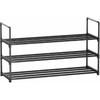 Shoe Rack, 3-Tier Shoe Organizer, Sturdy Shoe Storage Shelf, Perfect for Front Door Entrance, Closet & Entryway, Easy to Assemble, DIY Layering