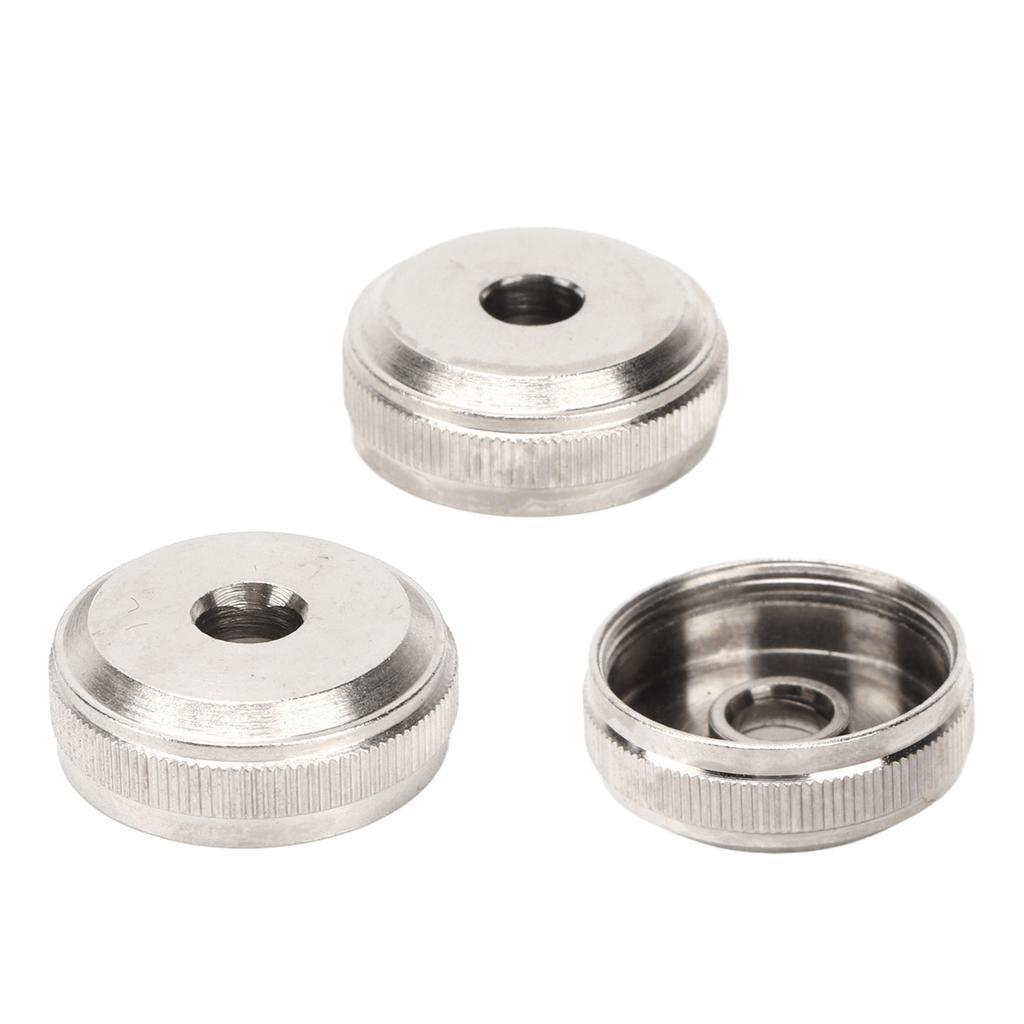 3Pcs Trumpet Valve Cap Metal Silver Screw Piston for Trumpet Replacement Musical Instrument Accessories Trumpet Bottom