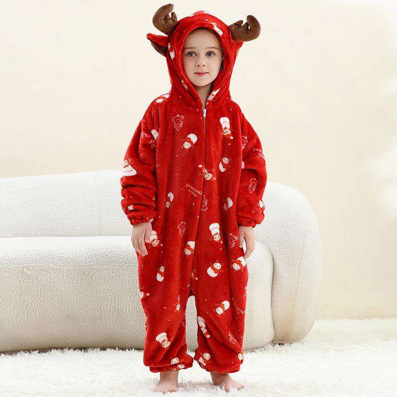 Michley Kids & Teens Animal Flannel Onesie - Homewear & Party Outfit