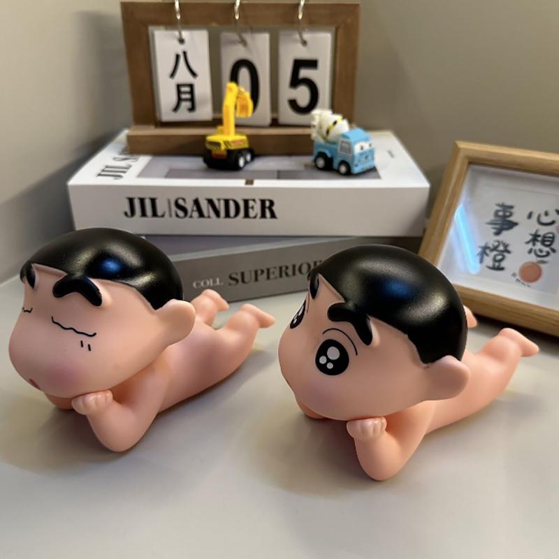 1Pc Mobile Phone Support Crayon Shin-Chan Desktop Phone Holder Stand Cute Cartoon Tablet Ornament Home Decoration Toys