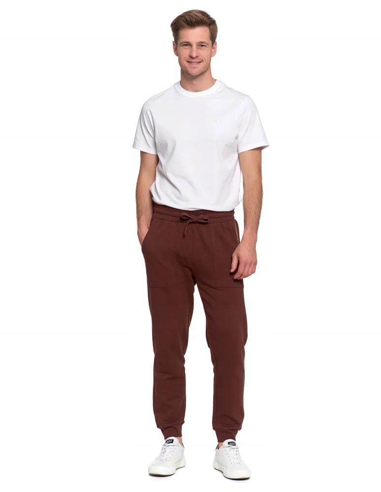 Men's Joggers with Pockets, Warm, Drawstrings, MORAJ 3XL BROWN