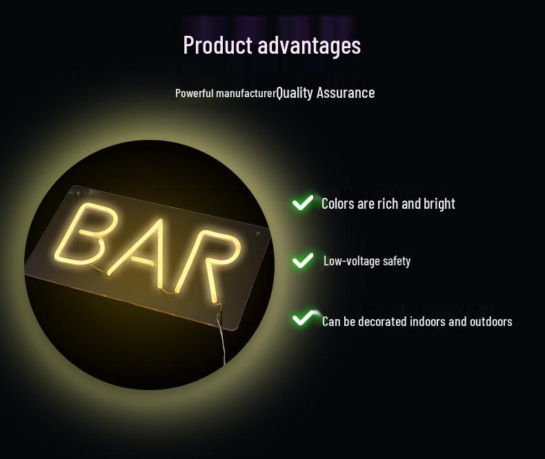 Cross-Border LED Neon Light: Outdoor/Indoor Decorative Luminous Letters for Influencer Walls