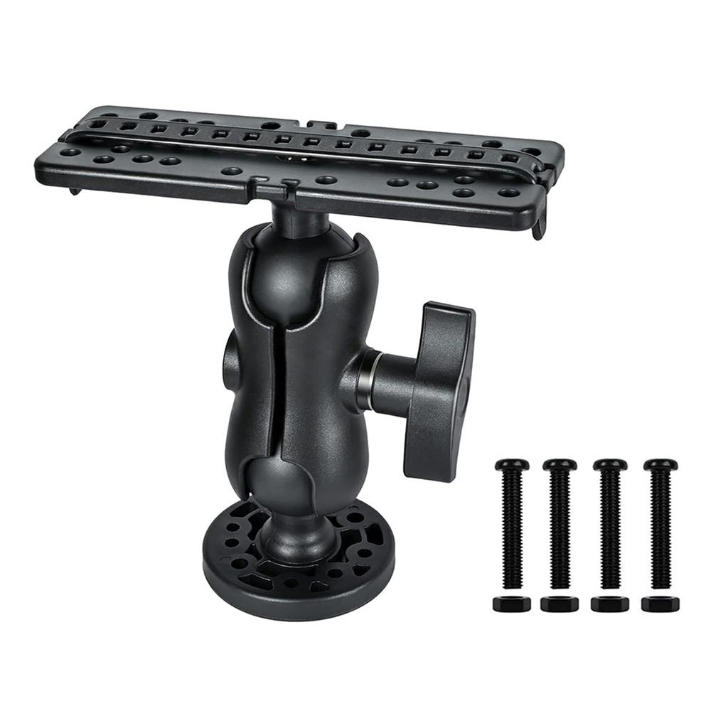 360 Degrees Rotation Fish Finder Holder Universal Kayak Mounting Plate Fish Finder Mount Ball Mount Fish Finder Bracket