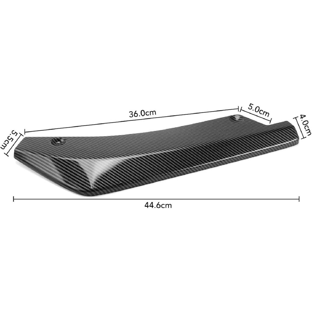 2PCS Glossy Black Rear Bumper Diffuser Splitter Cover Side Canards Lips Trim Sticker Compatible for BMW G30 G20 F30 E90 Car Accessories(Carbon Fiber