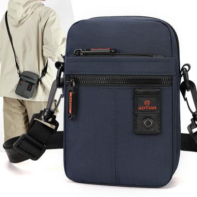 Mini Mobile Phone Bag Men's Shoulder Crossbody Bag Oxford Waist Bag