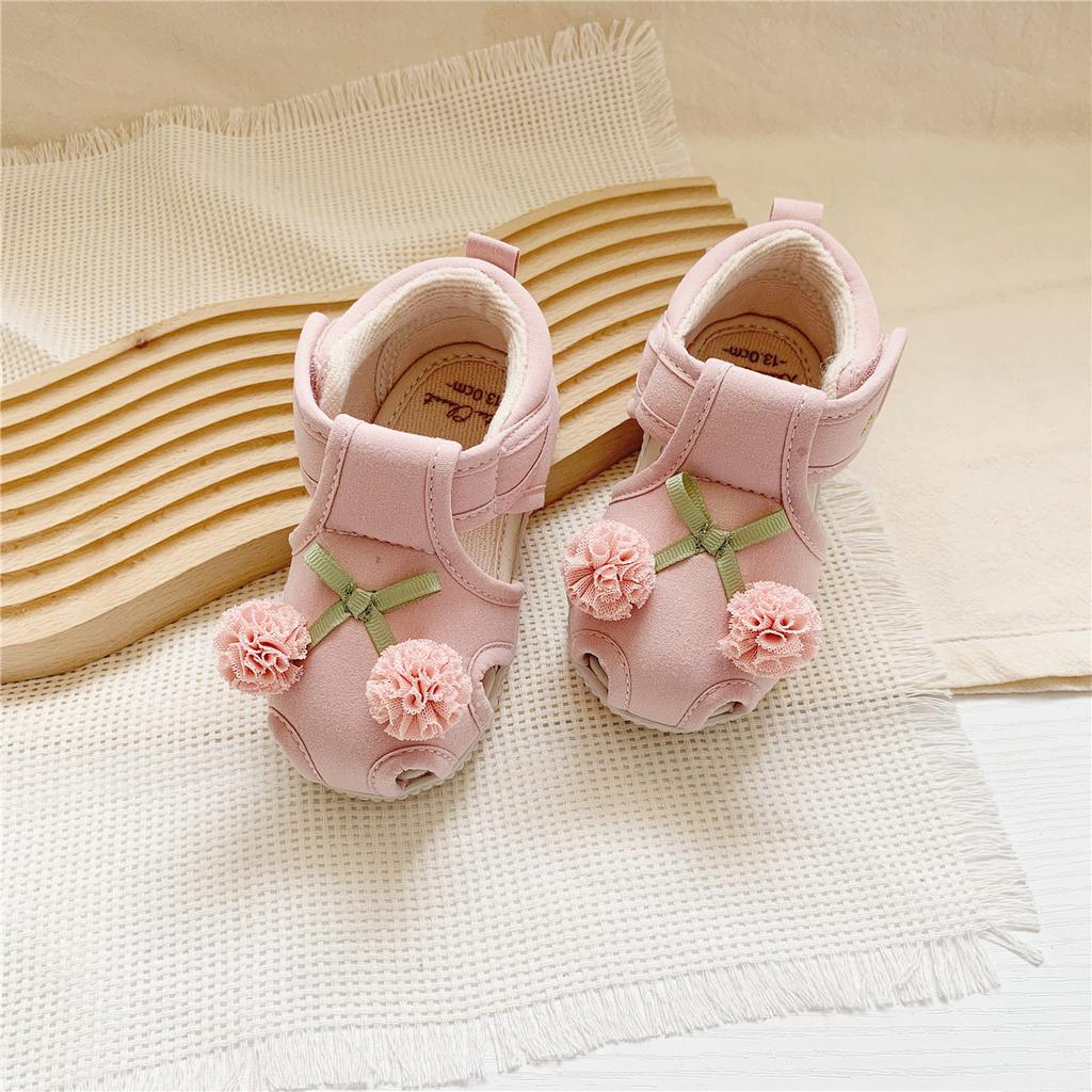 Baby Girl's Breathable Anti-Slip Soft Bottom Sandals Toddler Learning To Walk Shoes Cute Summer Footwear Comfort Walking Shoes