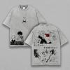My Hero Academia Bakugou Katsuki Midoriya Izuku Printed Tee Men Women Retro Washed T-shirts Loose Cotton T Shirt Harajuku Tshirt