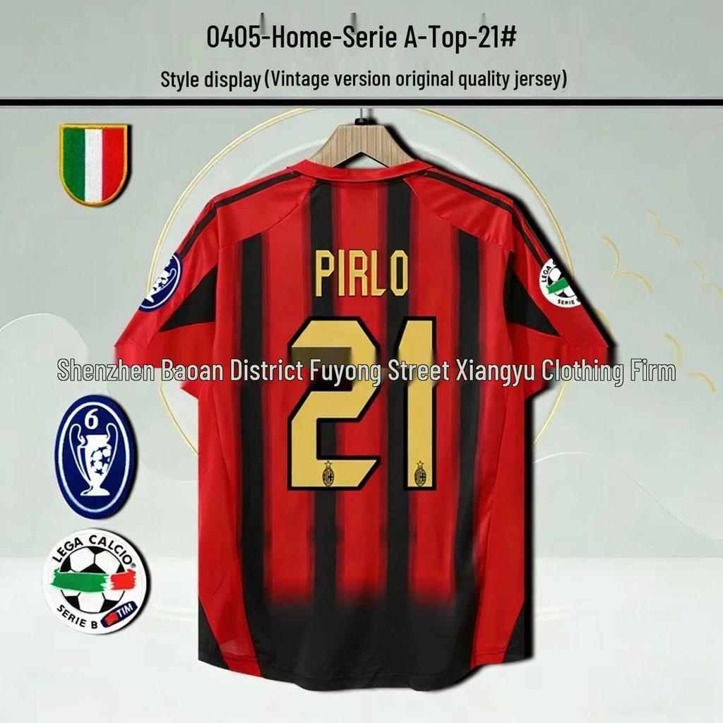 93–14AC Klassisches Retro-Fußballtrikot: 22 Kaka, 32 Beckham, 80 Ronaldinho, 99 Ronaldo