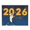 Nurse Goose Wall Calendar 2026 12-Month Themed Design Daily Events Organizer Coil Binding Thick Paper Desk Calendar for Daily Planning