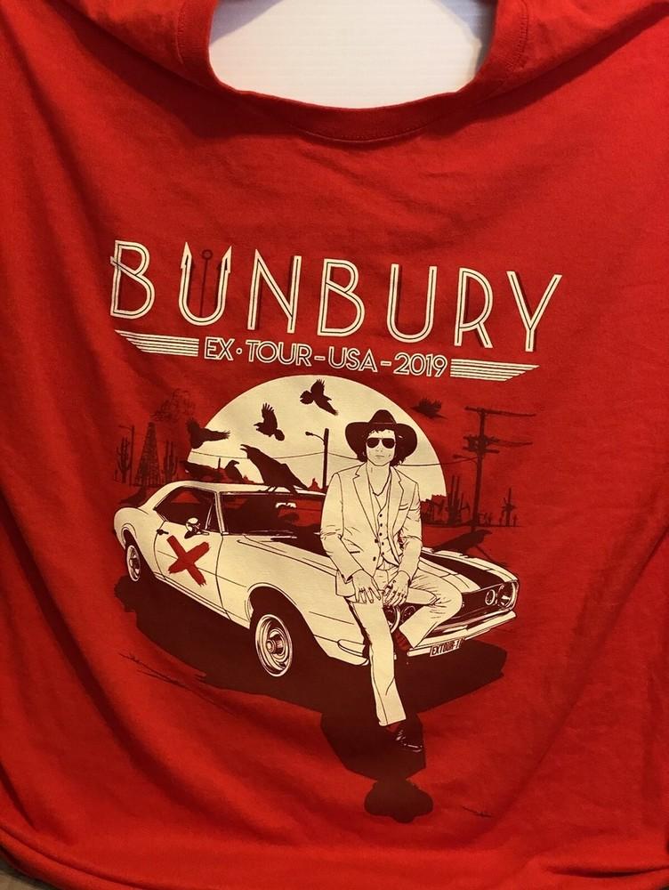 Vintage Enrique Bunbury 2019 Red Shirt Unisex S to 5XL Unisex T-Shirt L