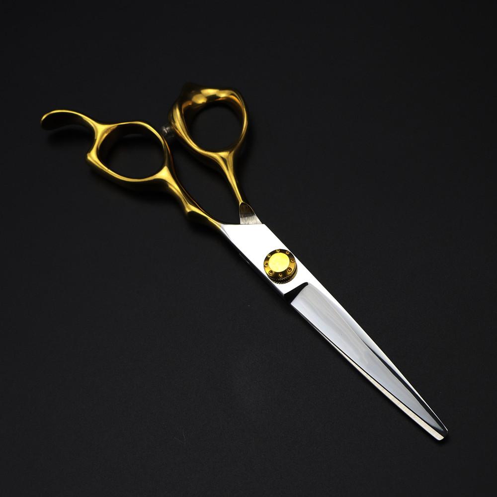 Professional 440C Steel 6 '' Scissor Gold Hair Scissors Haircut Thinning Barber Tools Cutting Shears Hairdresser Scissors