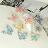 10Pcs Glitter Nail Charms Butterflies 3D Alloy Colorful Gradient Butterfly Nail Art Decoration Nail Accessory Supplies