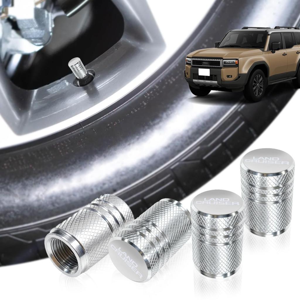 HUDIY Land Cruiser 250 Series Dedicated Air Valve Cap, Aluminum Alloy, Anti-Slip Texture, Tire