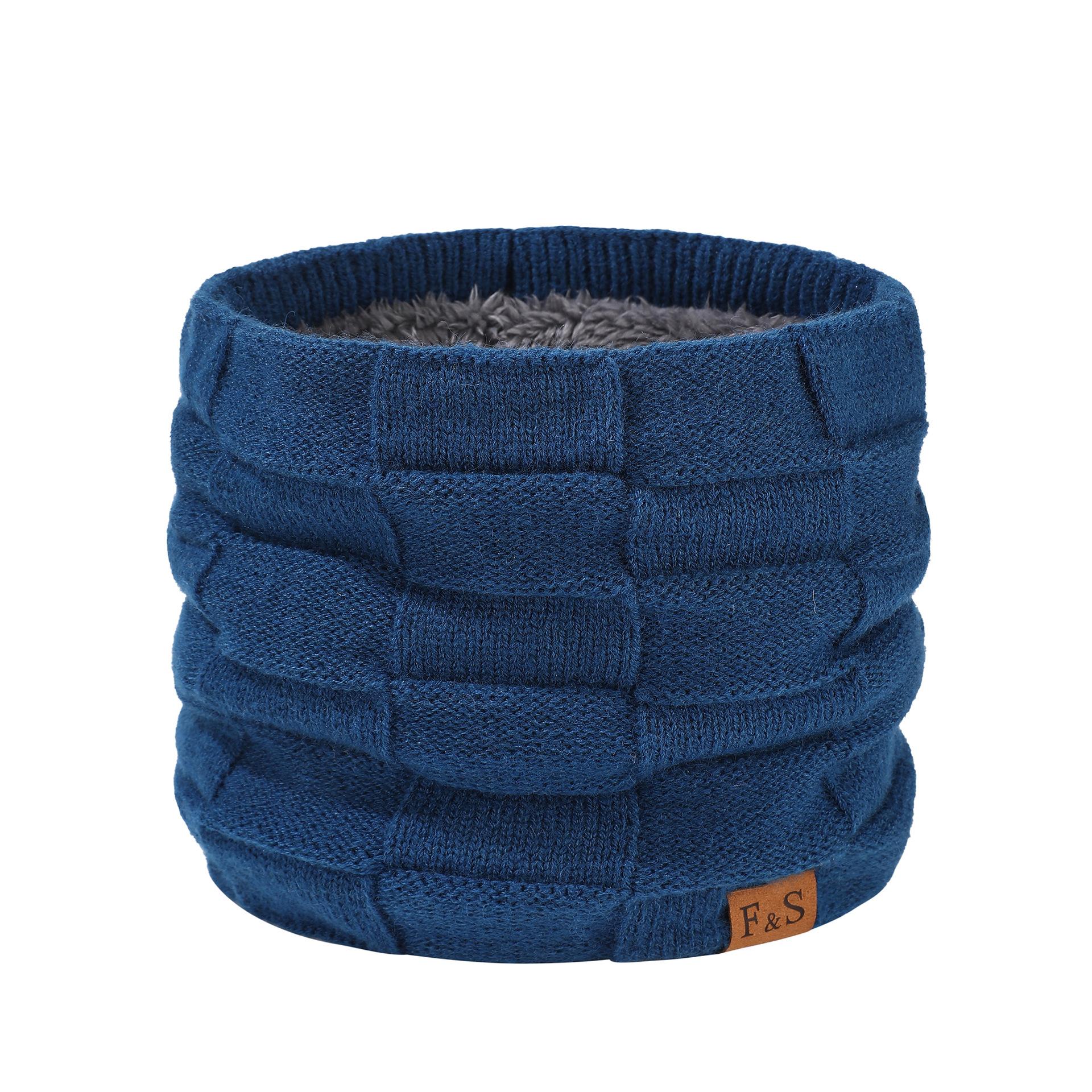 

Мужская мода, зимний утепленный флисовый шейный платок, простой однотонный утеплитель для шеи, ветрозащитный чехол для езды на велосипеде тёмно-синий