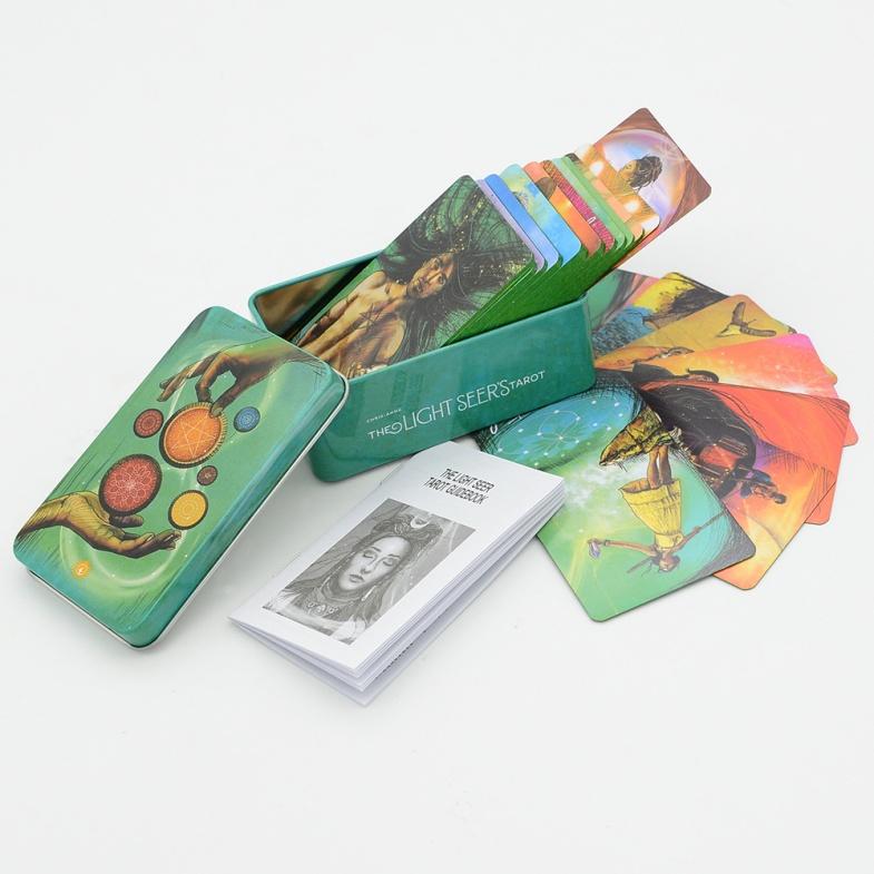 78Pcs Longest Dream Tarot Card Set Divination Tool With Detailed Guidebook Colorful Frame Fortune Telling Cards