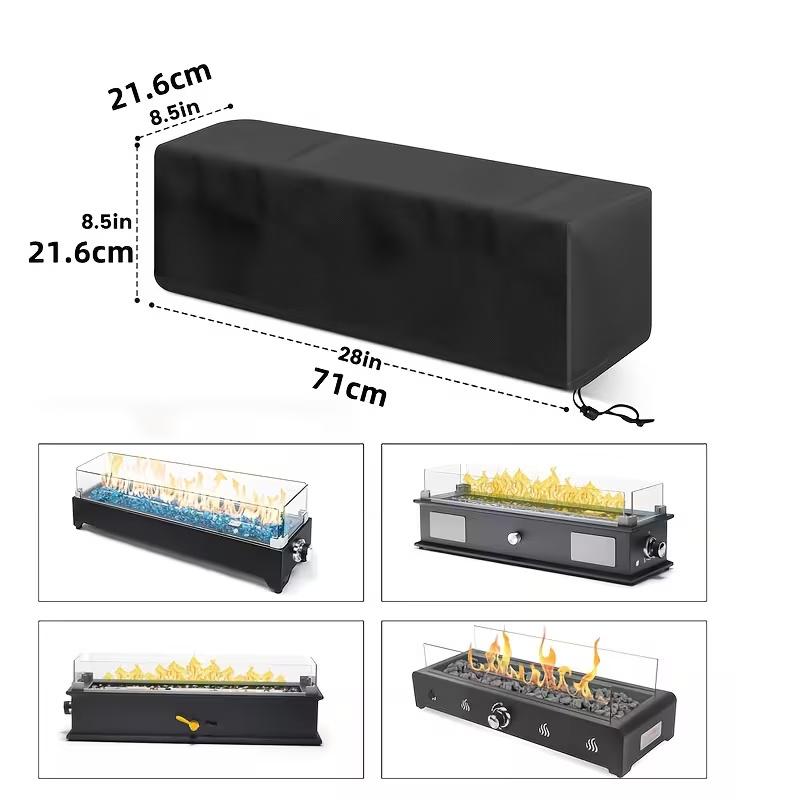 Heavy-Duty Oxford Fabric Fire Pit Cover - All-Season Outdoor Square Fire Pit Cover,Garden, Backyard - Fits Most Fire Pits