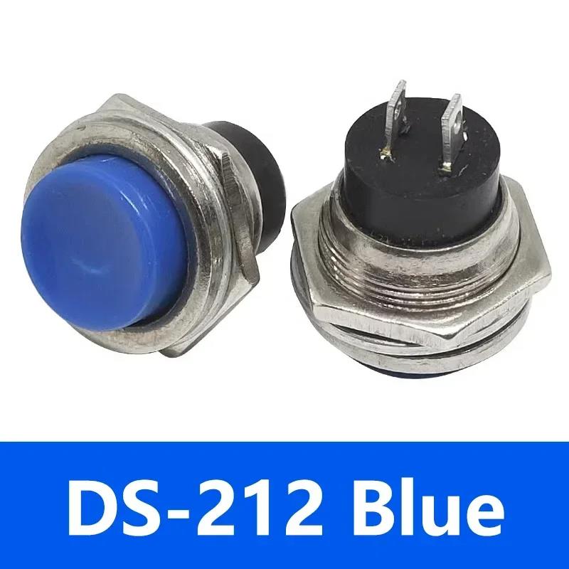 5/20/100Pcs DS-212 Round Push Button Switch ON OFF 16mm Momentary Switch 2 Pin Self-Reset Switch Electric Power Switches Switches Oil Pressure 6