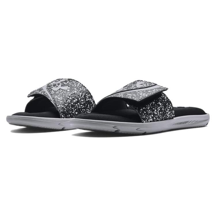 Under Armour Ignite 6 Graphic Strap Slide 'Black Mod Grey' 3024450-007