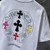 8923 CHROME HEARTS 2026 Summer New High Quality Cotton Round Neck Loose Large Size Men's and Women's T-shirt Couple T-shirt