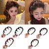 Artificial Crystals Decorated Velvets Headbands Glittering Waving Design Comfortable Hair Accessory For Women Girls