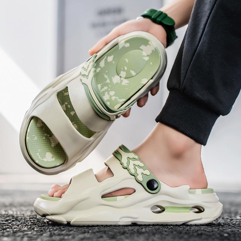 Neue, modische Herren-Freizeitsandalen in Übergröße mit dicker Sohle, EVA-leicht und atmungsaktiv, Sportschuhe für Herren