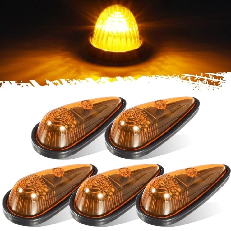 Teardrop Cab Lights for Car Truck Replacement Waterproof 9 LEDs Cab Light Replacement Roof Running Top Auto Accessory