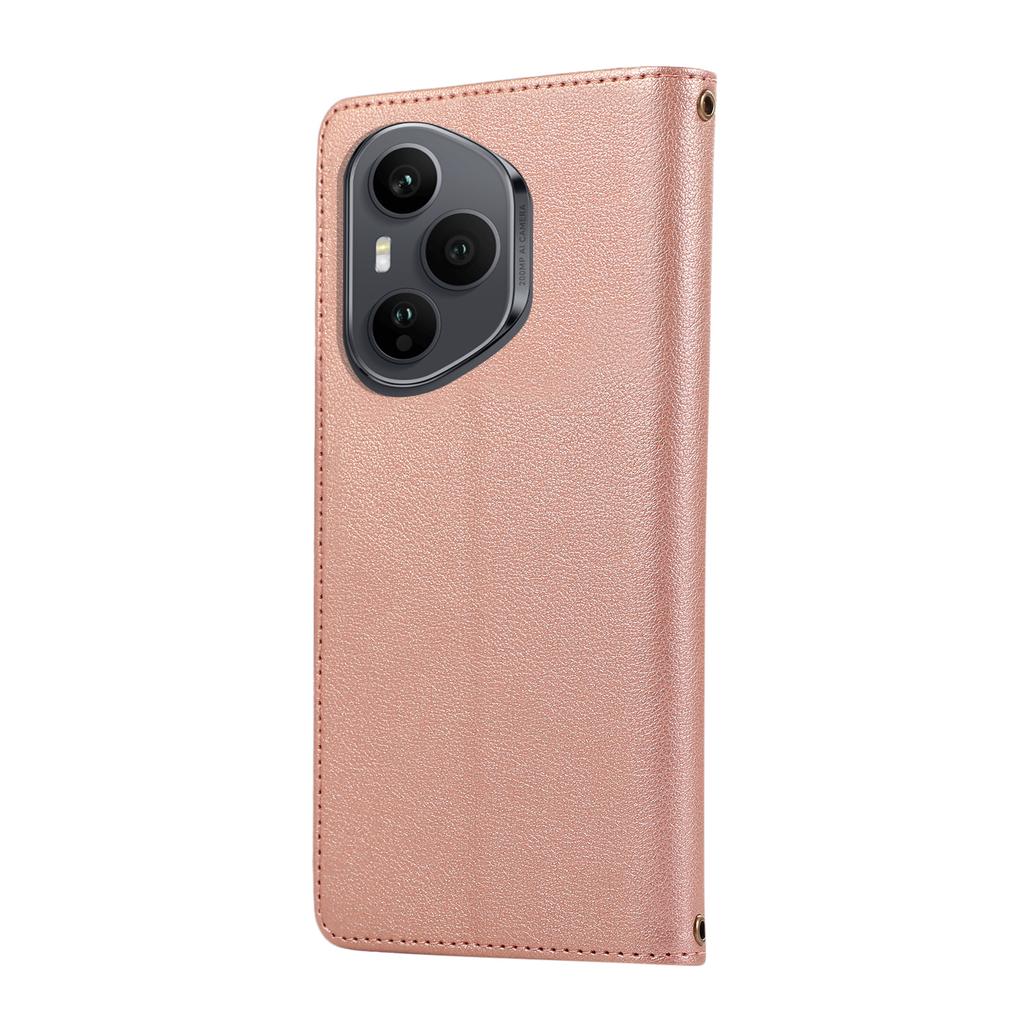 Dla Honor 400 Pro 5G (Światowy) Etui z wieloma przegródkami na karty, zapinane na zamek, skórzane etui na telefon z paskiem na nadgarstek