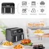 GOOVI Double-basket Air fryer 8L 1700W Multifunctional Low Oil And Light Fat Fryer Intelligent NTC Precise Temperature Control