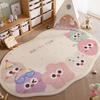 Bow Pattern Rugs for Bedroom Thick Plush Study Floor Mat Irregular Shape Living Room Decoration Carpet Fluffy Soft Cloakroom Rug