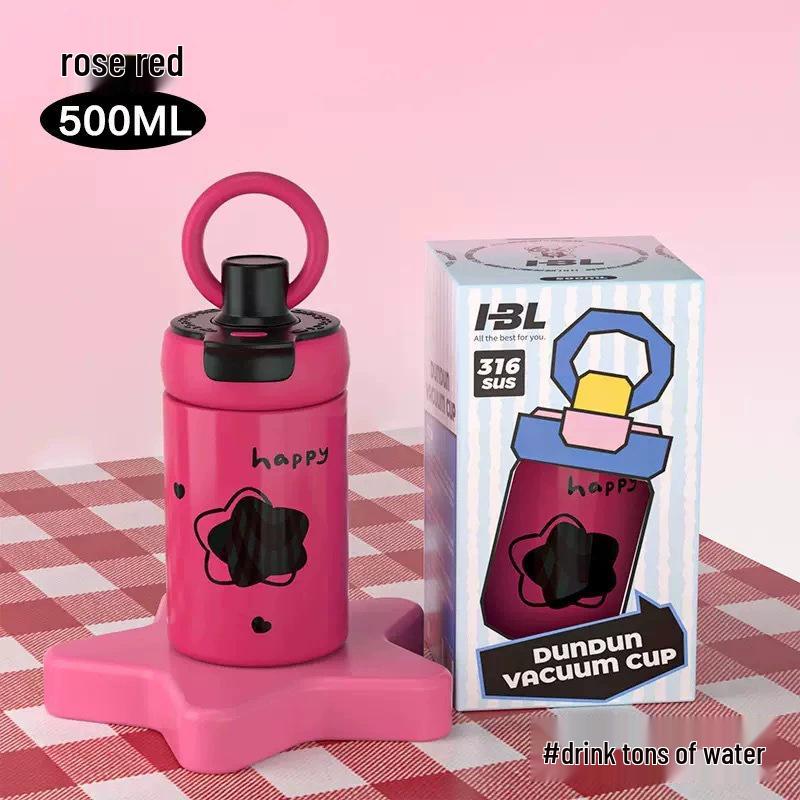 2025 316 Izolovaný hrnek na kávu pro ženy: Elegantní cestovní hrnek s dvojitou stěnou a designem konvalinek