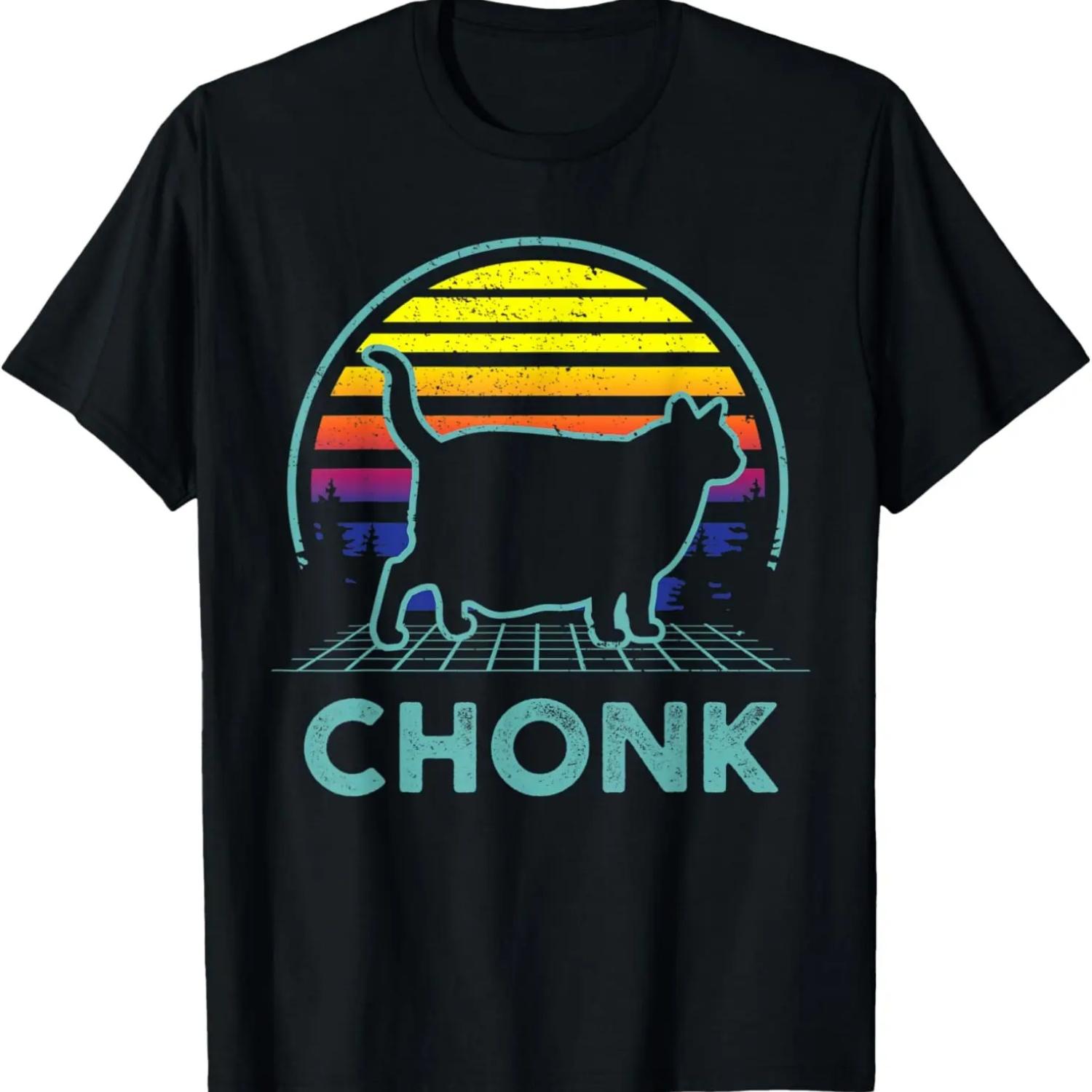 

Ретро Чонк Любитель Кошек Подарок Любовь Крупный Толстый Кот Мама Папа Юмор Футболка XXXXXL чёрный