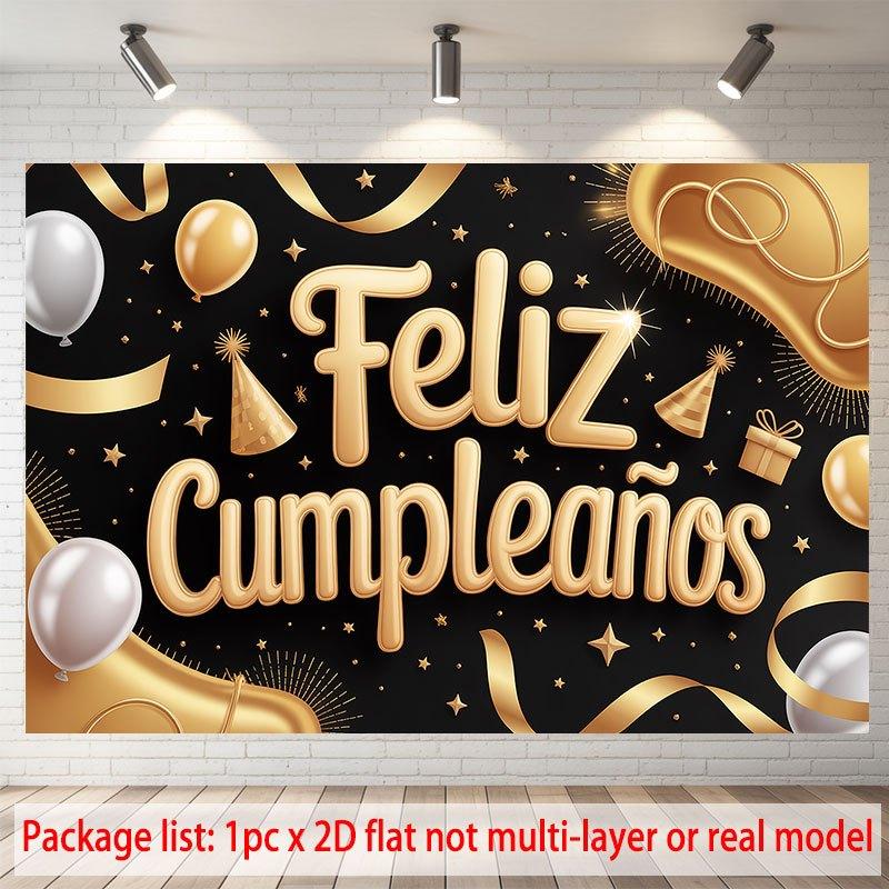 Party Backdrop Flat Feliz Cumpleaos Events Wedding Coming Ceremony Four Season Event Backdrop Decoration Front Door Decor Theme