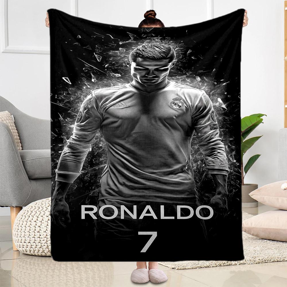 Cr7 Football Legend Blanket Soft & Cozy Perfect for Sofa Chair Bedding All-Season Use Digital Print Gifts For Family Or Friends