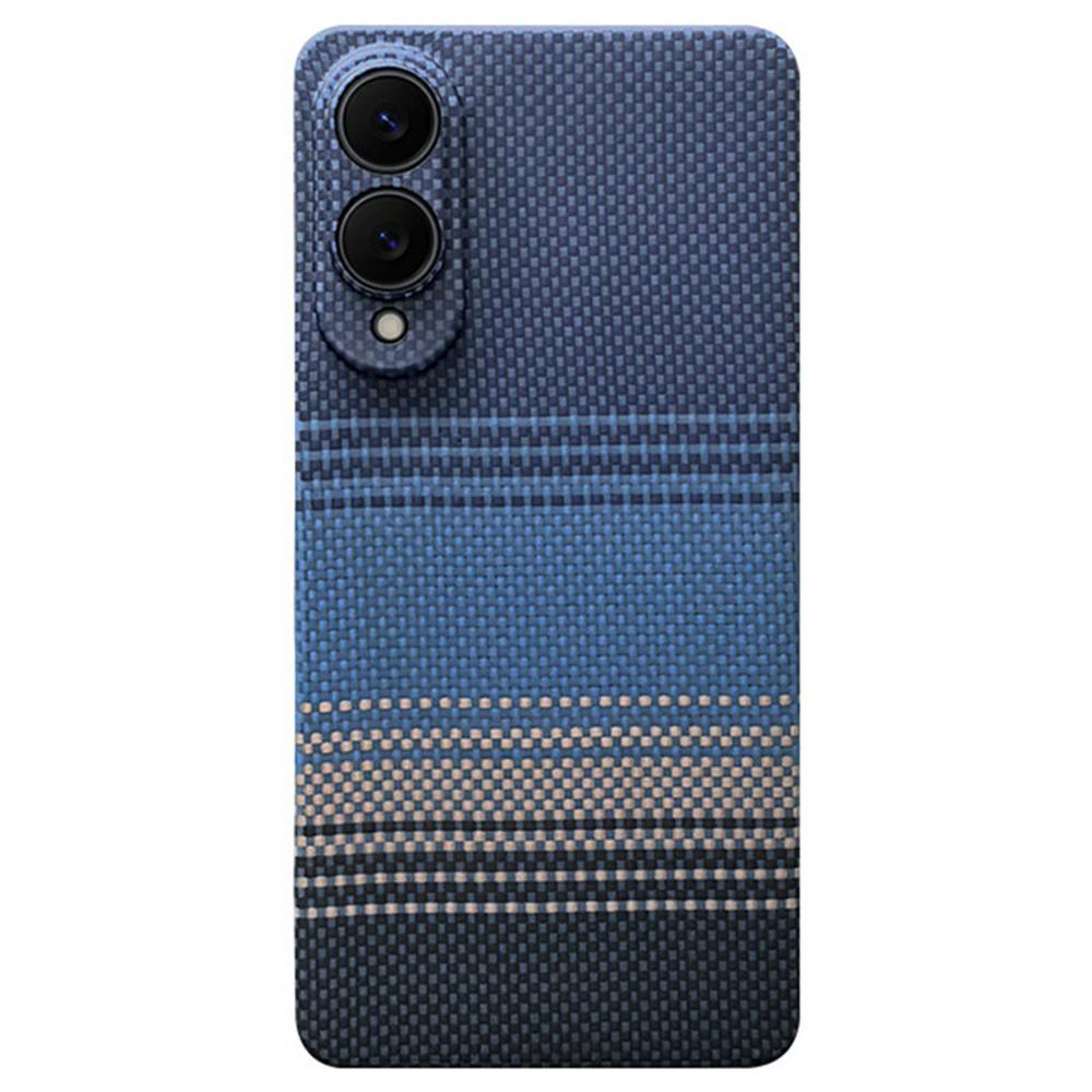 Pentru Samsung Galaxy S25 Edge Husă Magnetică Decupaje Precise Gradient Fibra Aramidică Husă Telefon cu Cadru Metalic pentru Obiectiv