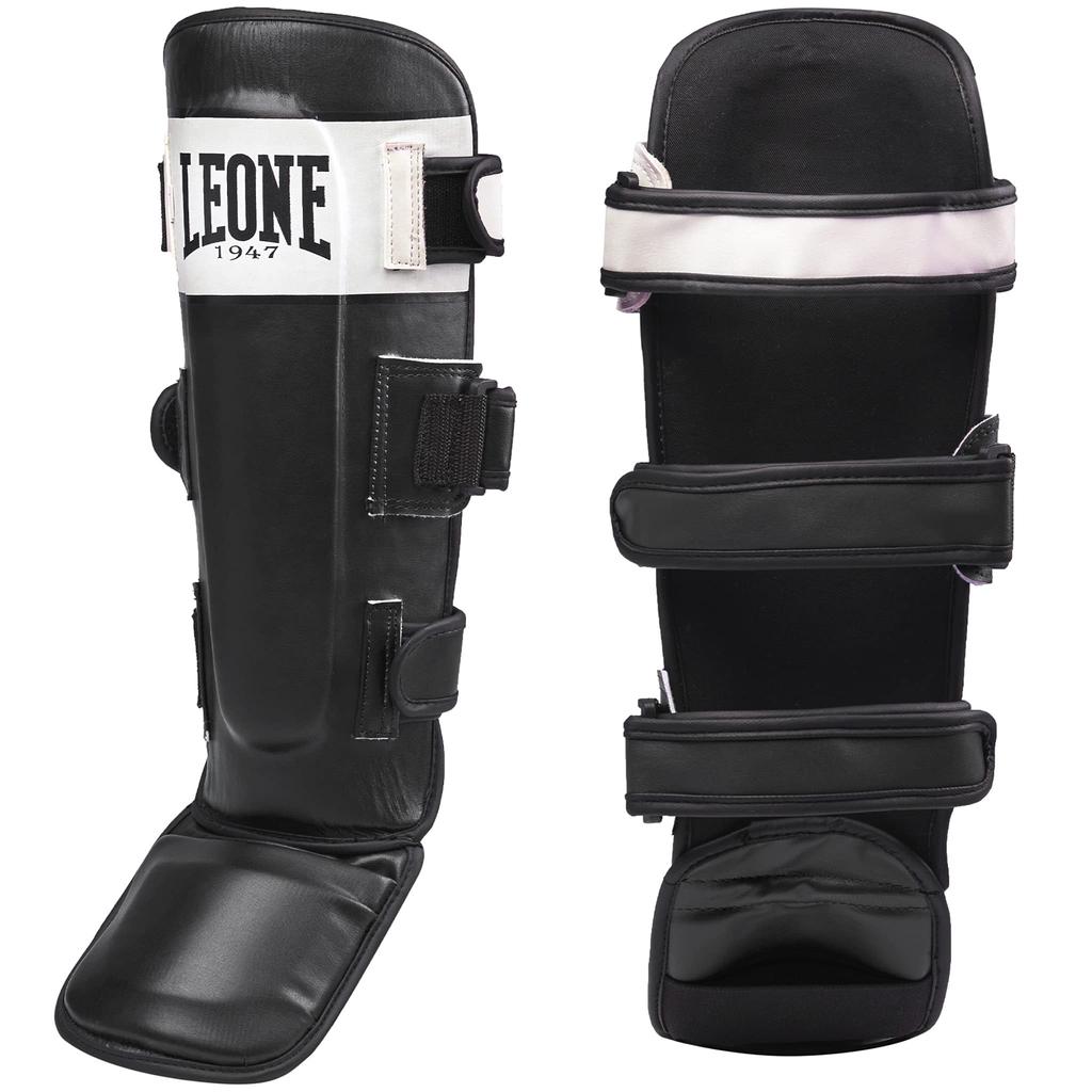 LEONE 1947 Bojové sporty Kickbox MMA Chránič holení Chránič holení EVA Materiál Polstrování Velikost PT111 [SHOCK] S/Černá [Originální]