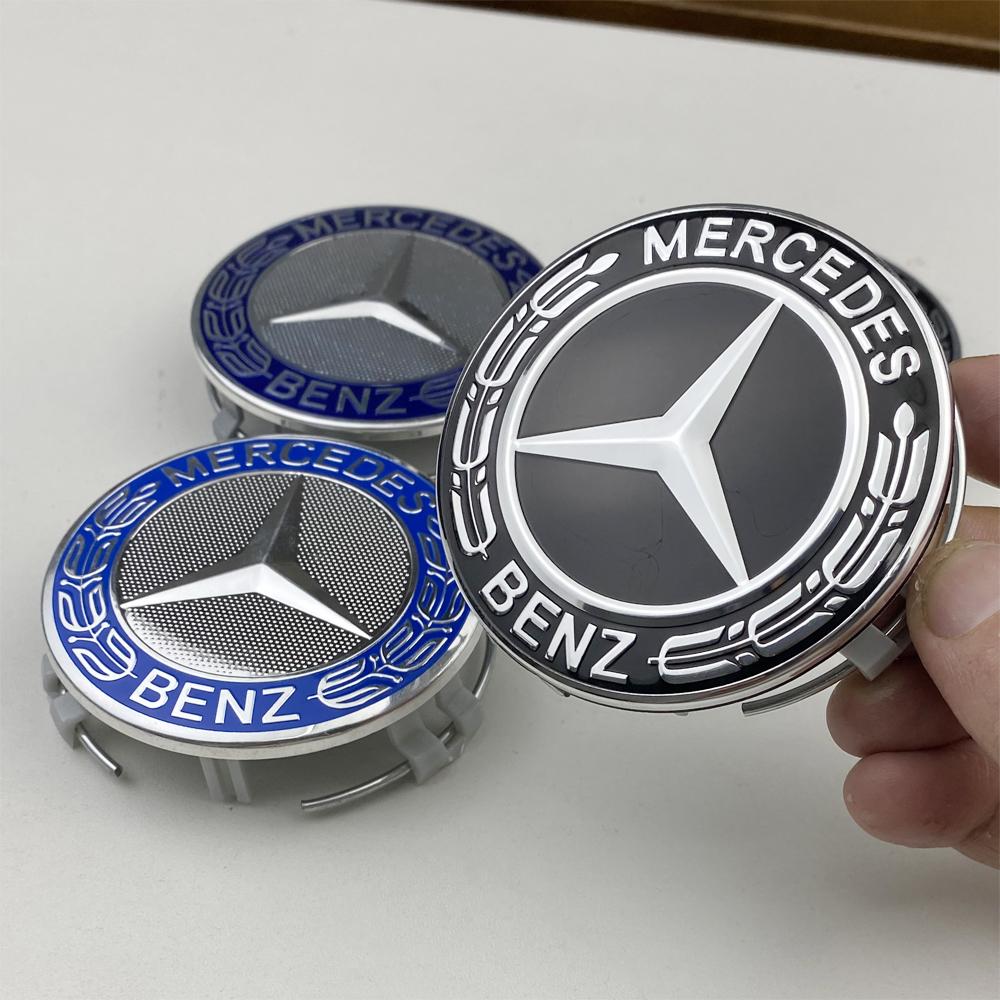 Hub Cap Emblem Logo Car Wheel Center Cap 4Pcs75mm Hub Cover Badge For Benz AMG W211 W203 W204 W210 W124 AMG W202 Accessorie RG1