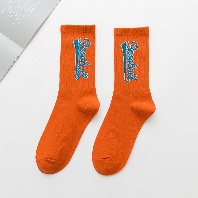 Korean style fashion Harajuku street hip hop socks unisex fun men's socks happy skateboard Chinese character letter ladies socks