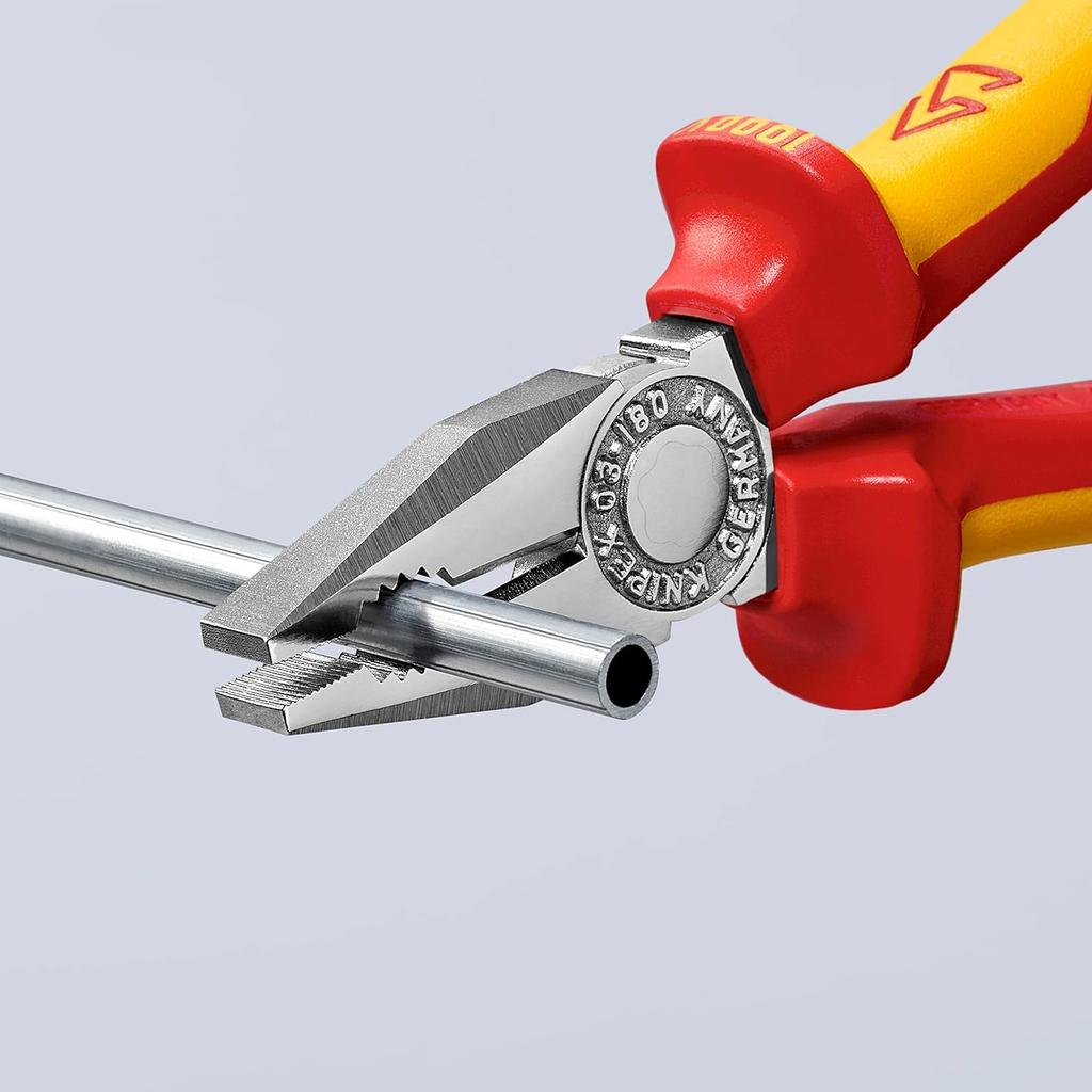 KNIPEX 1000V Insulated Combination Pliers, 160mm Long, 0306-160