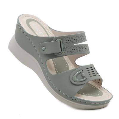 Damen Plateau-Slipper Mode Retro Lässig Strandschuhe Weibliche Orthopädische Sandalen Peep Toe Komfort Sandalias De Mujer