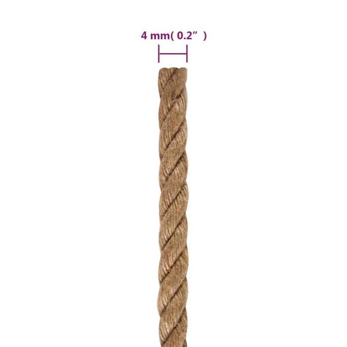 VidaXL Corde de jute 250 m de long 4 mm d'épaisseur 153736