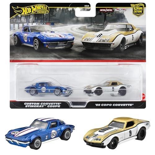 Hot Wheels Premium 2-Pack Nissan GT-R Nismo GT3 & Nissan GT-R (R35) Millennium Jade Diecast Toy Car Set