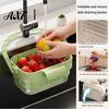 Ventilated Food Storage Rack Kitchen Sink Hanging Drain Basket, with Quick Drying Holes, Foldable Compact Organizer for Utensils Space Saving Residue