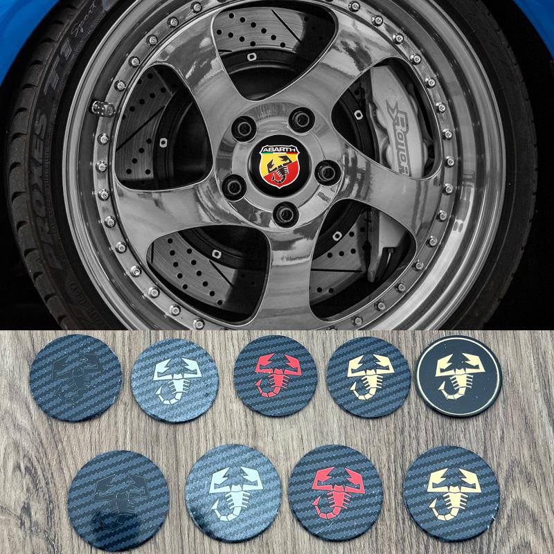 45-50mm Tappo Centrale Ruota Auto Emblema Adesivo Accessori Per Fiat Abarth 500 Tipo FR Punto Ducato Stilo Palio Bravo Pondo