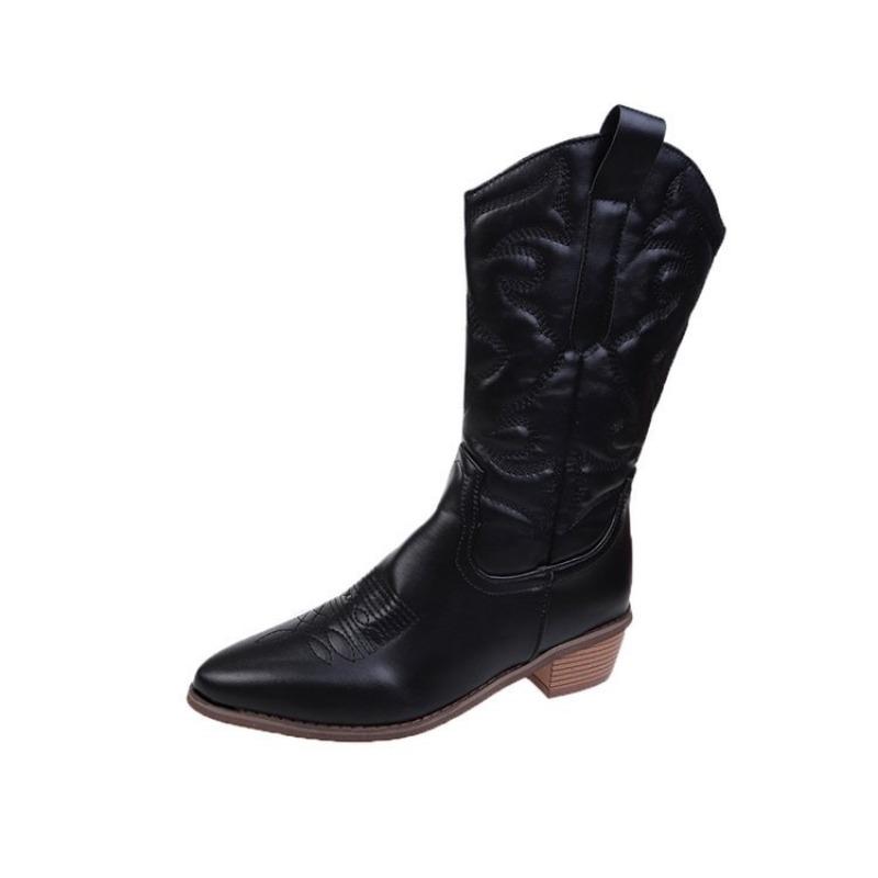 Large Size Square and Versatile Fashion Boots Autumn and Winter New High-heeled Knight Boots Mouth Women's Boots