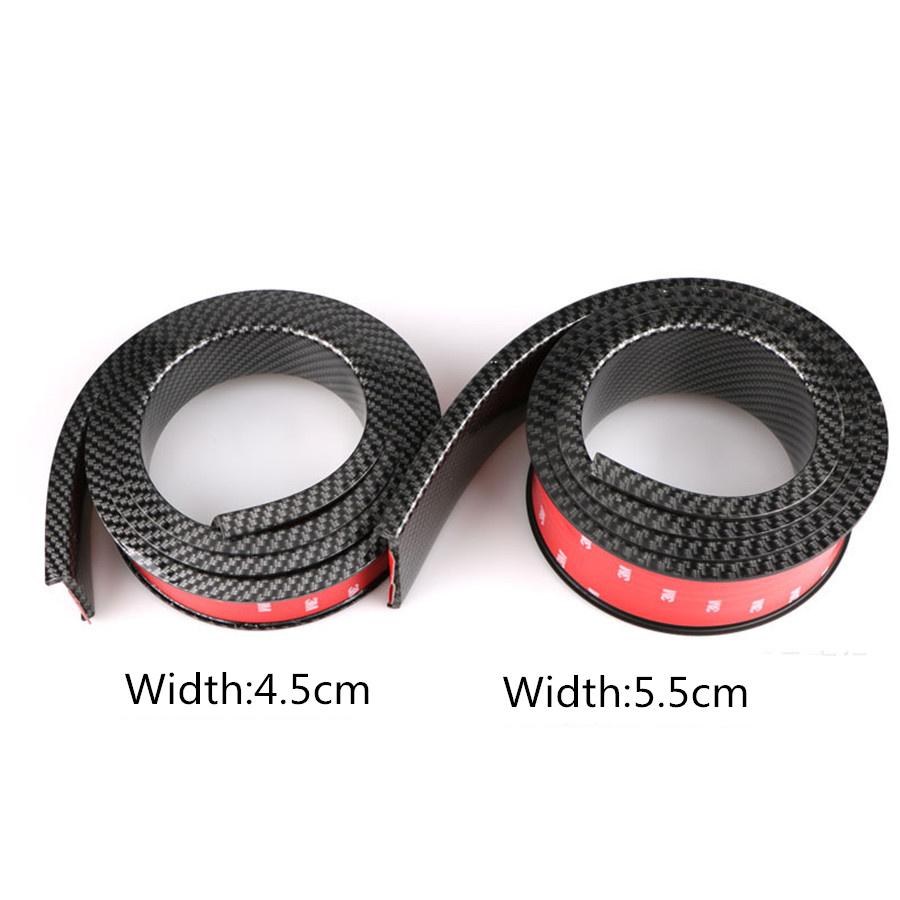2 X Carbon Fiber Color 5.5cm/1.5M Widening Car Wheel Eyebrow Trim Protector Lips