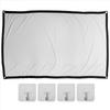 Écran de projecteur portable pour home cinéma extérieur HD blanc pliable anti-plis (60 pouces)
